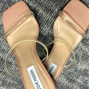 Steve Madden sandals, clear straps, nude color, size 7. New without box.